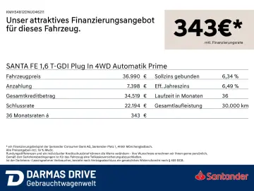 SANTA FE 1,6 T-GDI Plug In 4WD Automatik Prime