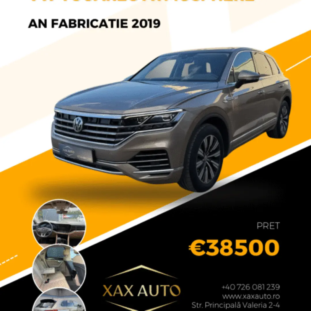 VW Touareg Atmosphere 3.0 TDI 286 CP – Automată, 2019