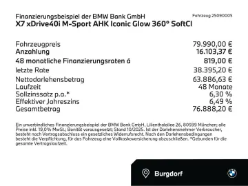X7 xDrive40i M-Sport AHK Iconic Glow 360°