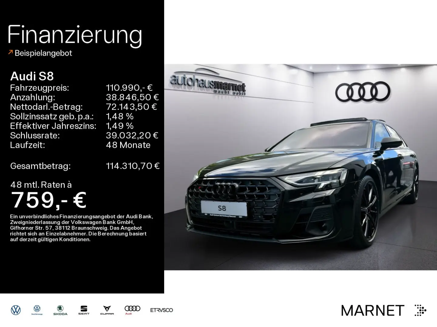 S8 TFSI*Pano*Headup*Matrix*Standheizung*360Kamer