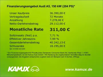 A5 40TFSI Sb S-tronic S-line+LED+NAVI+VIRTUAL