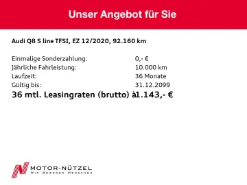 Q8 60 TFSI e S-Line QU HD-Matrix+ACC+NAV+SHZ+RFK