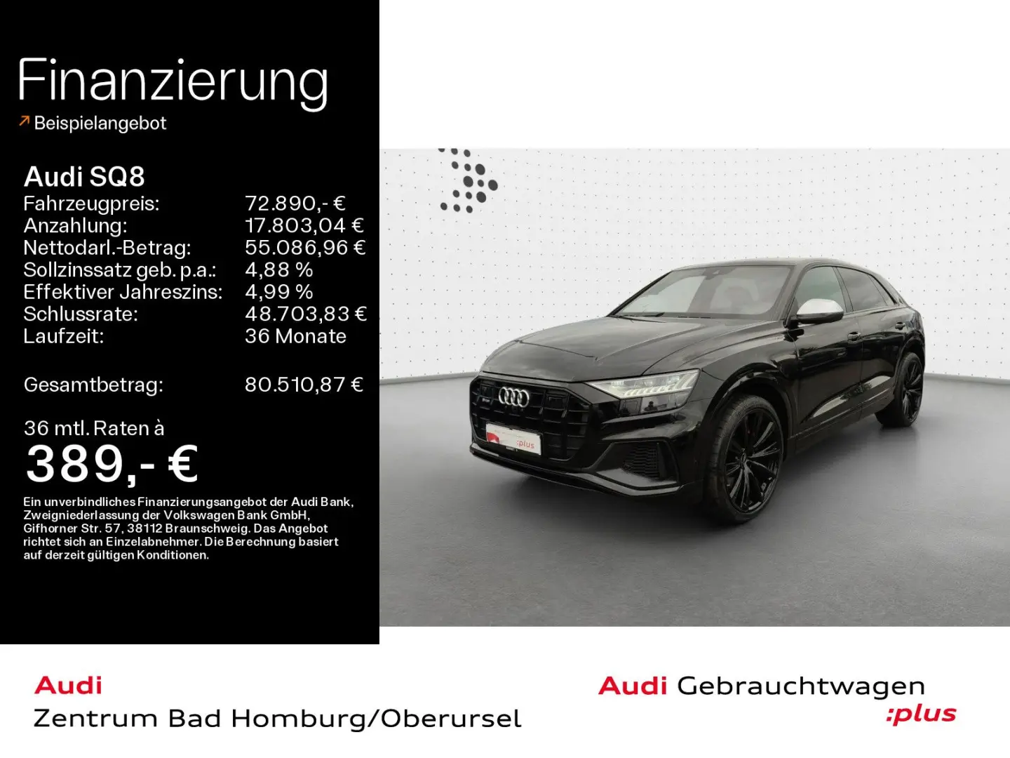SQ8 TFSI quattro*Navi*Matrix*DVD*HUD*AHK*B&O*PDC