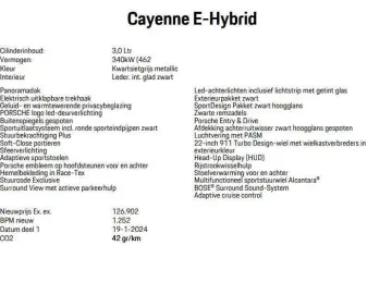 Cayenne 3.0 E-Hybrid Sport design Eerste eig. BT