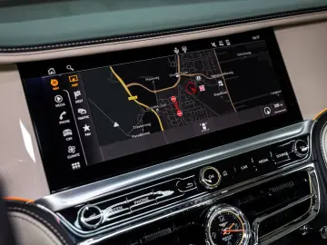 Flying Spur V8 Azure  Piano Linen Veneer Rotatin