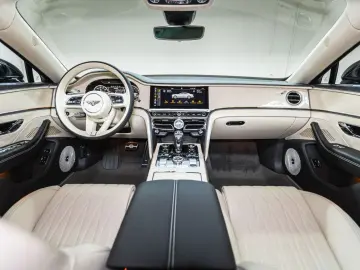 Flying Spur V8 Azure  Piano Linen Veneer Rotatin
