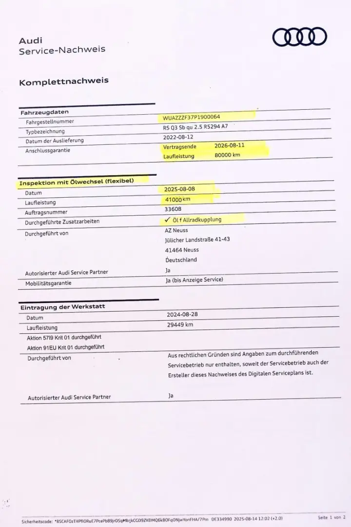 RS Q3 Sportback 2.5TFSI qu. RS-Pakete Matrix