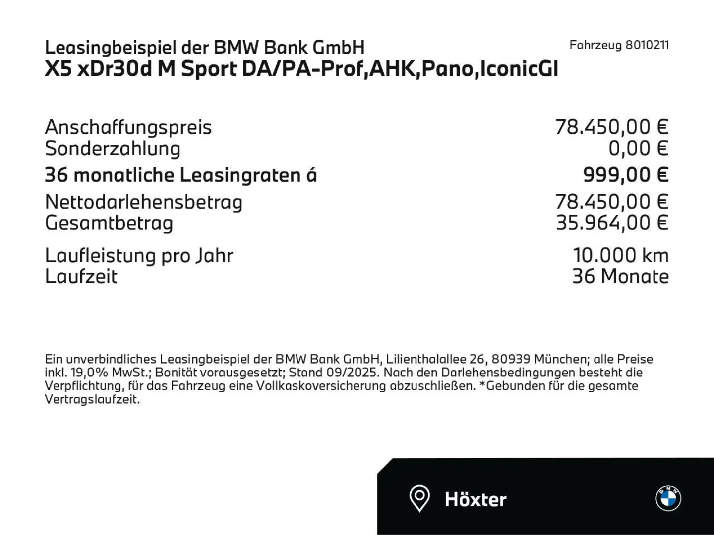 X5 xDr30d M Sport DA PA-Prof AHK Pano IconicGl