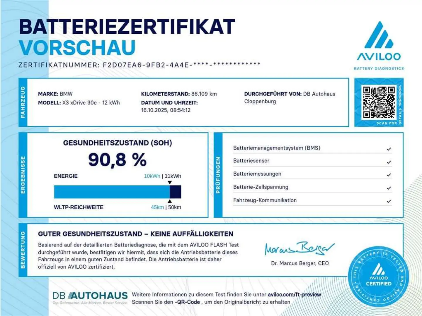 X3 xDrive 30e Advantage Steptronic Sitzbelüftung