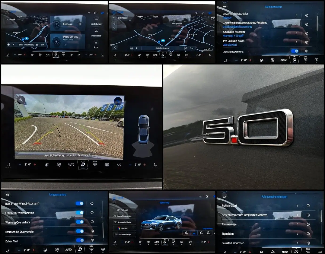 Mustang Fastback 5.0 V8 GT LED BLIS Sync4 RFK