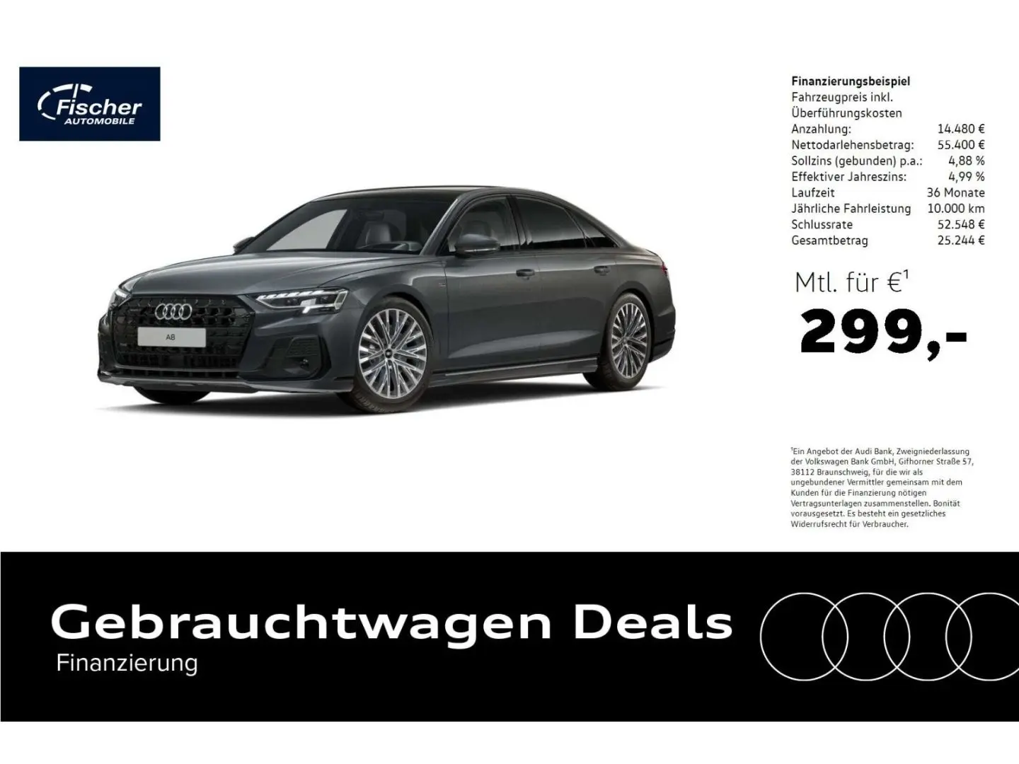 A8 50 TDI quattro S line Tip. 20'' P-Dach B&O HU