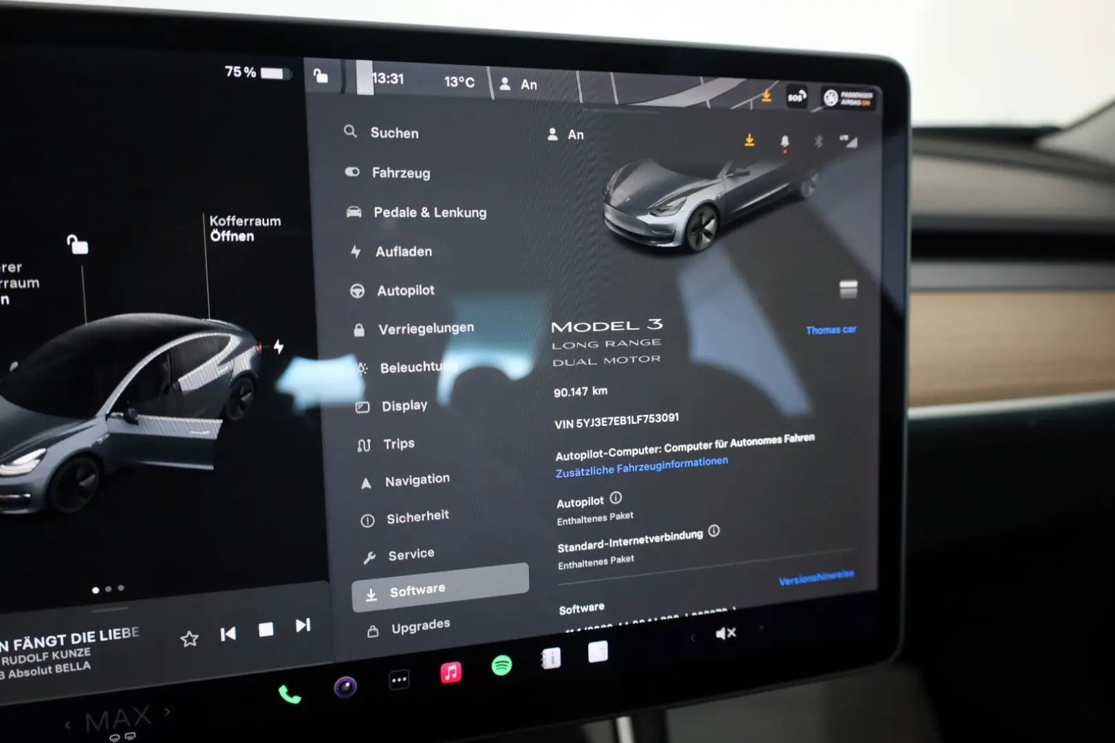 Model 3 Long Range Dual AWD 360Kamera Panorama