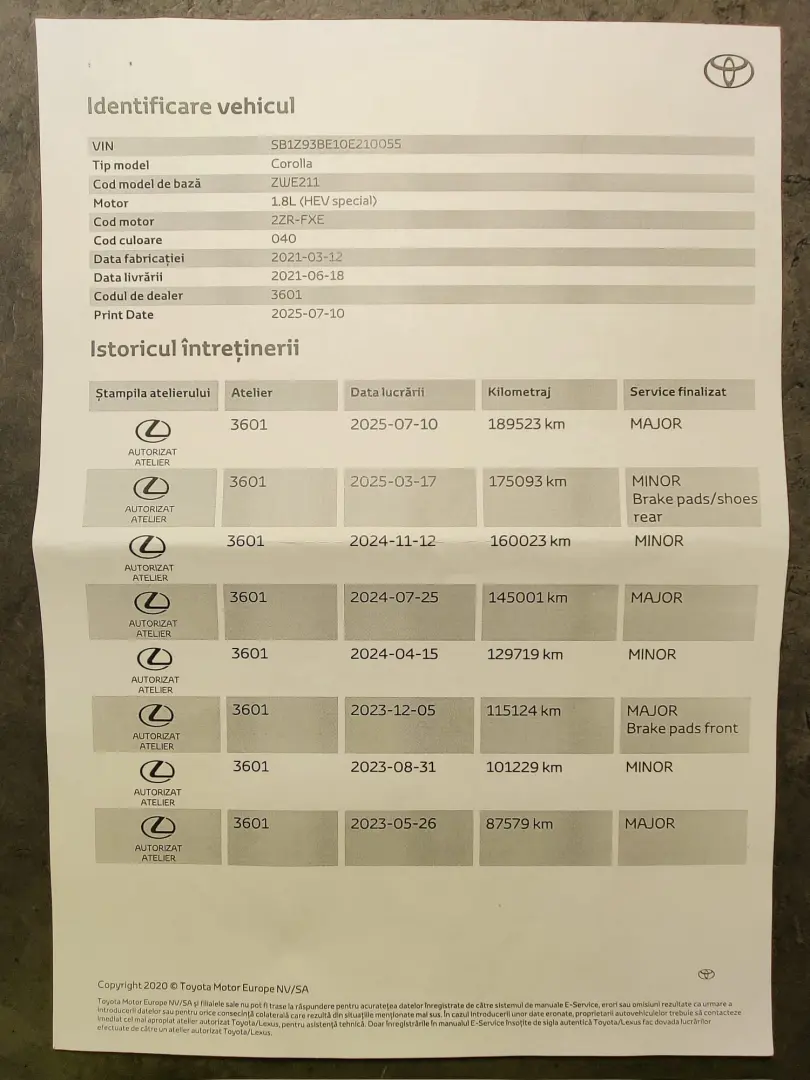 Fara daune -  Raport test baterie perfect - GARANTIE