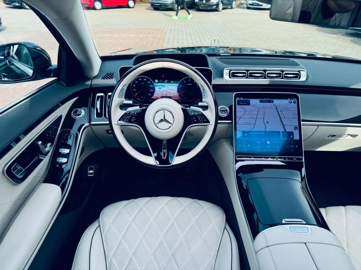 S 450 Long AMG Line NAPPA BEIGE 3xTV CHAUFFEUR