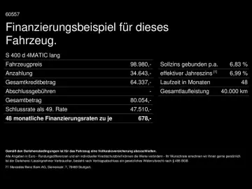 S 400 d 4M lang AMG Standheizung Airmatic Pano