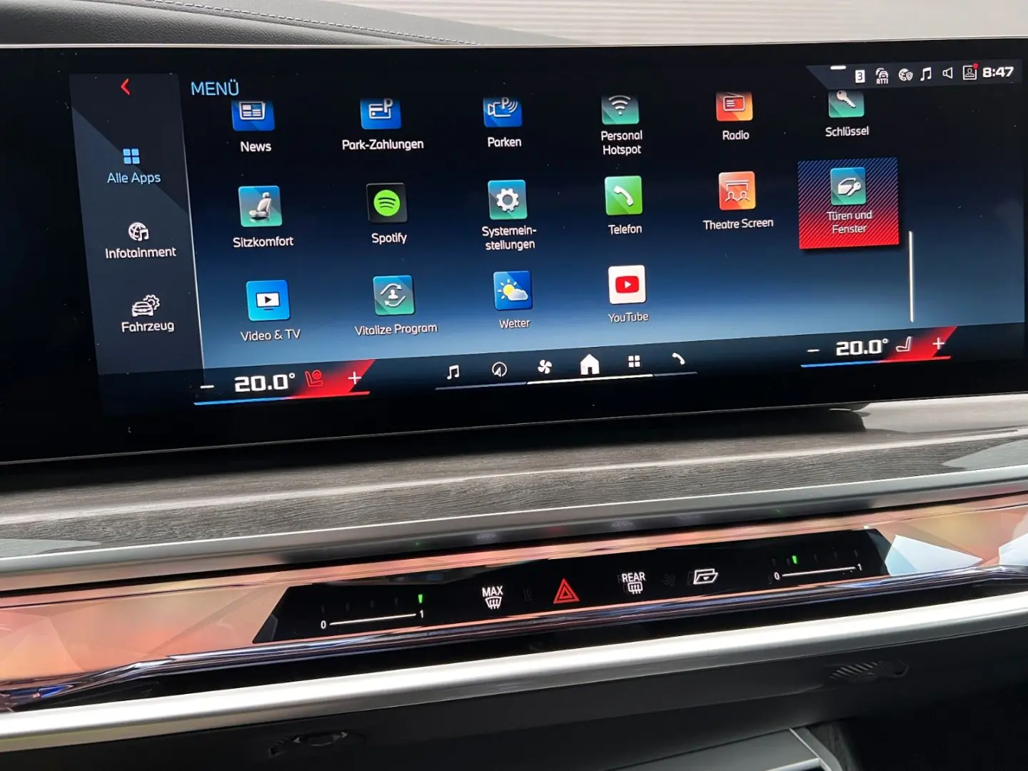 i7 xDrive M70 Integral Pano Sky TV B&W Sitzbelüf