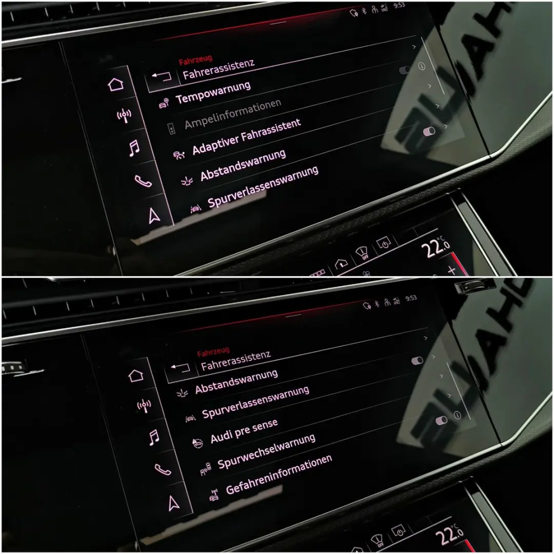 RSQ8  Keramik AllradLenk Pano Massage RS-Sitze