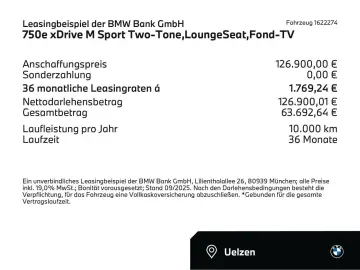 750e xDrive M Sport Two-Tone LoungeSeat Fond-TV