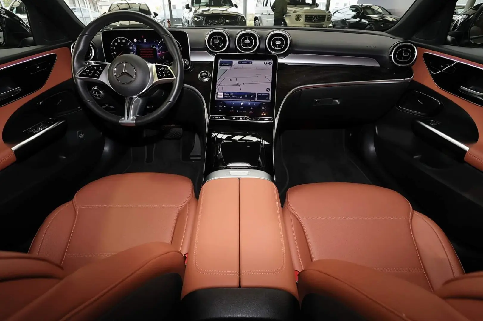 C 180 TOTWINKEL SCHIEBEDACH LEDER BRAUN CARPLAY