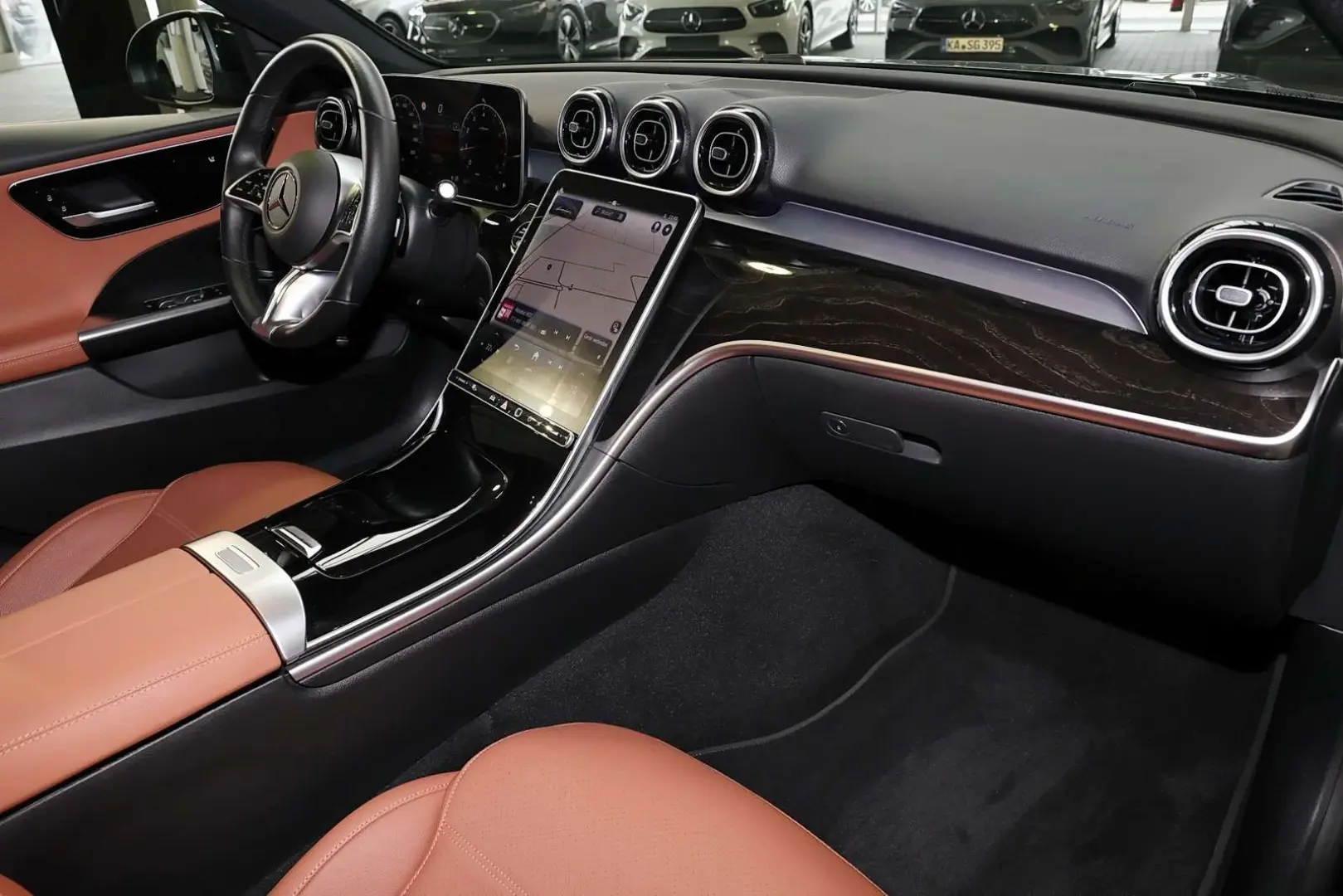 C 180 TOTWINKEL SCHIEBEDACH LEDER BRAUN CARPLAY