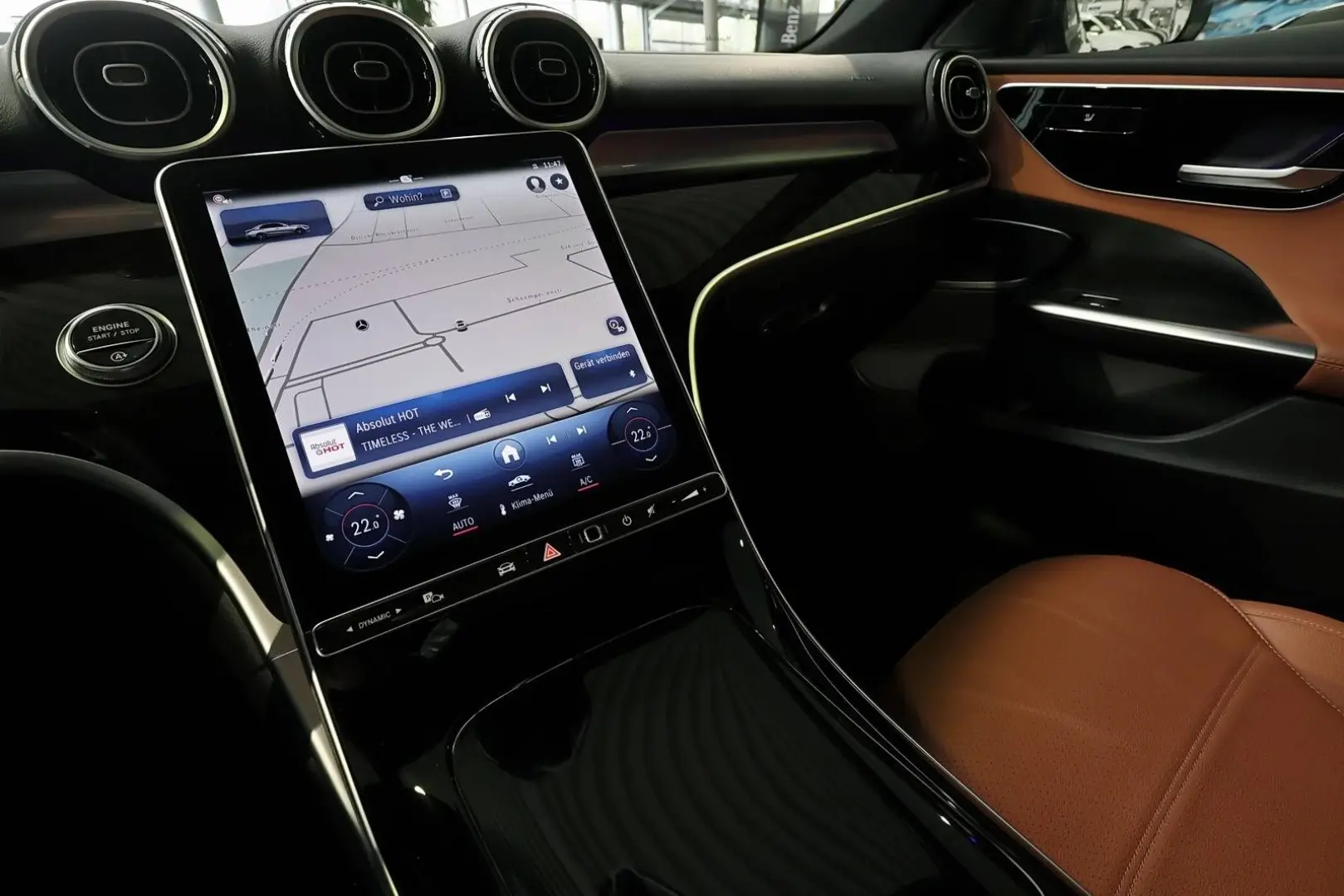 C 180 TOTWINKEL SCHIEBEDACH LEDER BRAUN CARPLAY