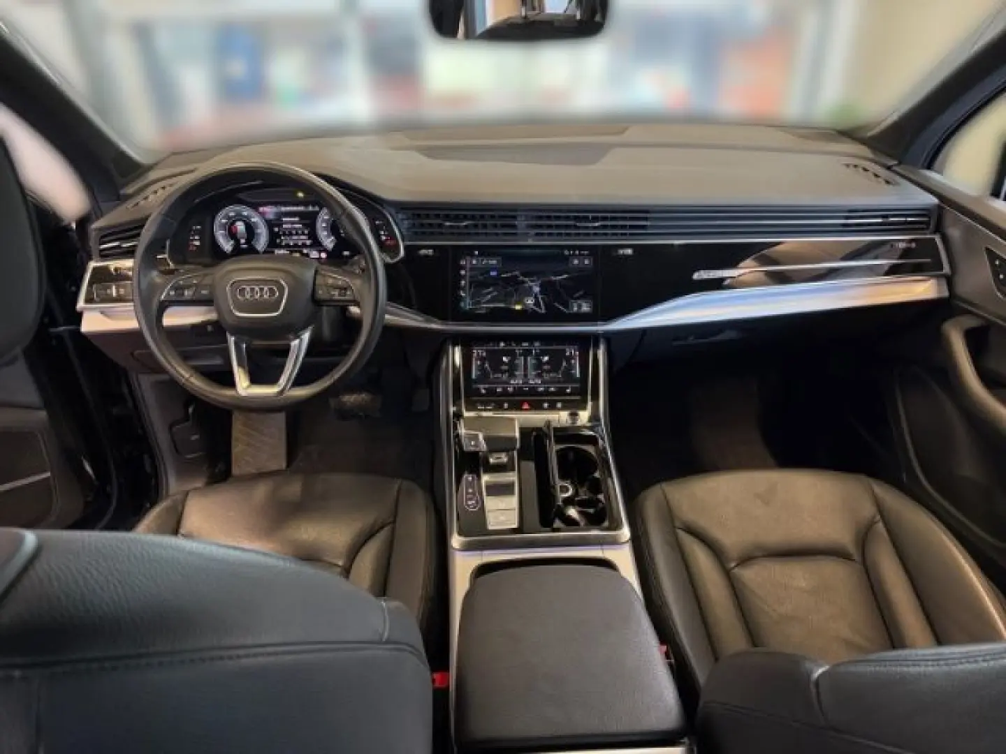 Q7 55 TFSI e S-Line Leder Matrix-LED RearView B&