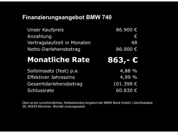 740 d xDrive M Sport Pro Kristall B&W  Garantie