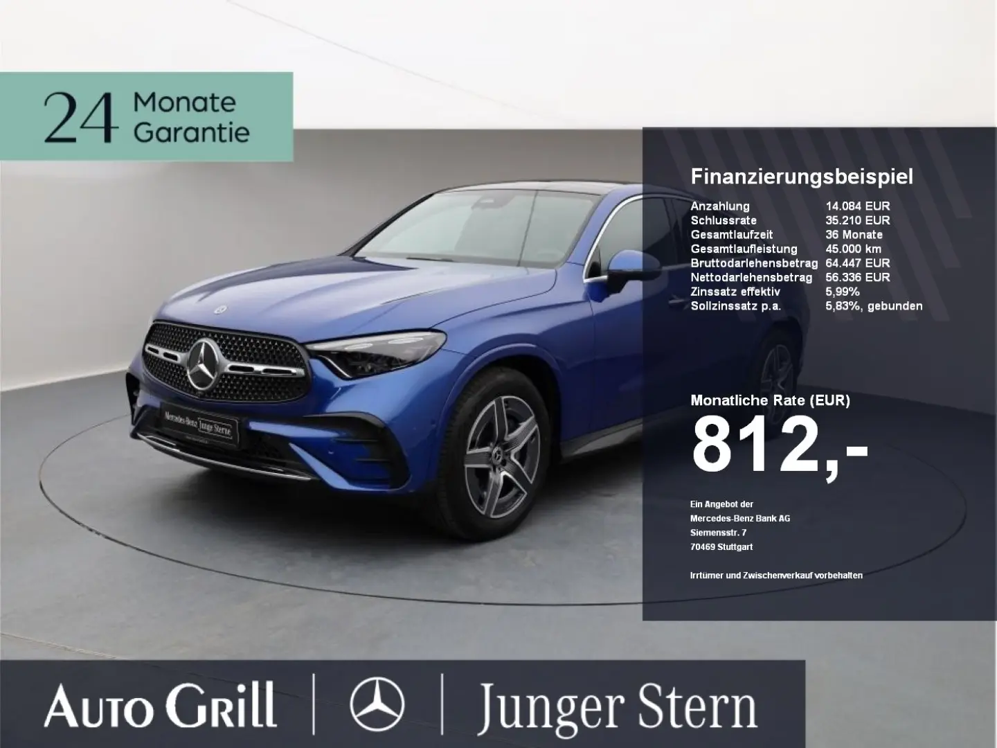 GLC 300 d 4M Cp AMG Premium Burm AHK Pano
