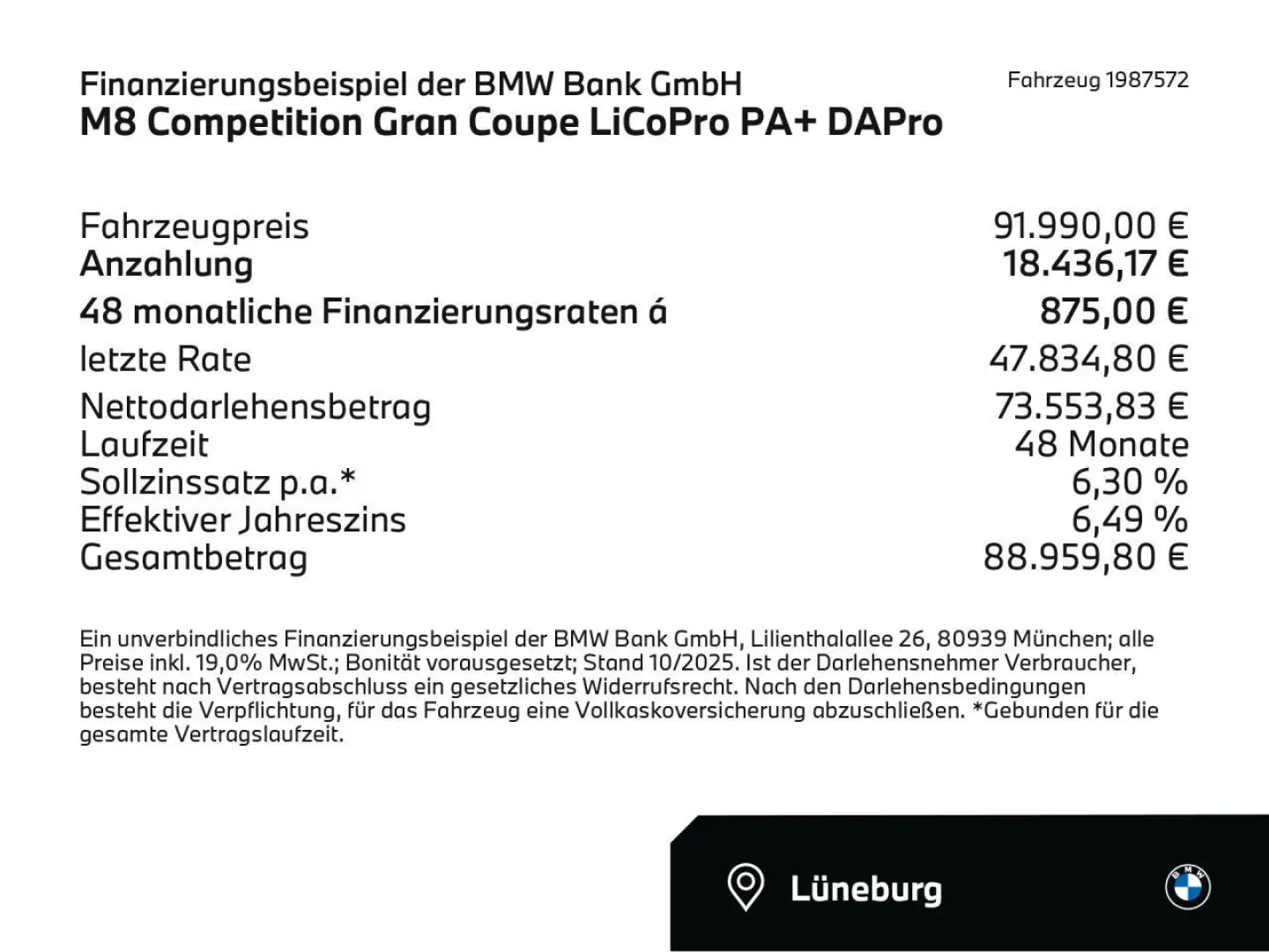 M8 Competition Gran Coupe LiCoPro PA  DAPro Navi