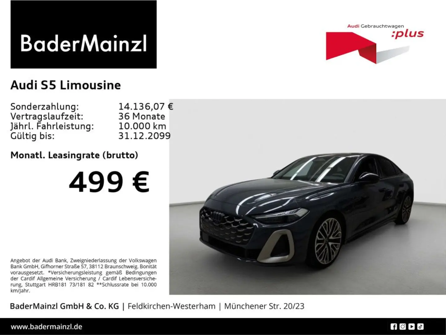 S5 Limousine TFSI quattro TechPro Pano B&O Leder