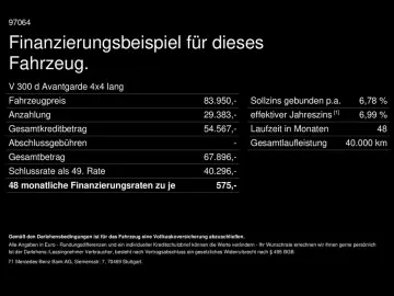 V 300d Avantgarde 4x4 lang AMG Pano 360  AHK2 5t