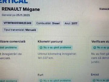 Renault Megane 1.5 dCi DIESEL 110 CP EURO 6 FARA AD BLUE