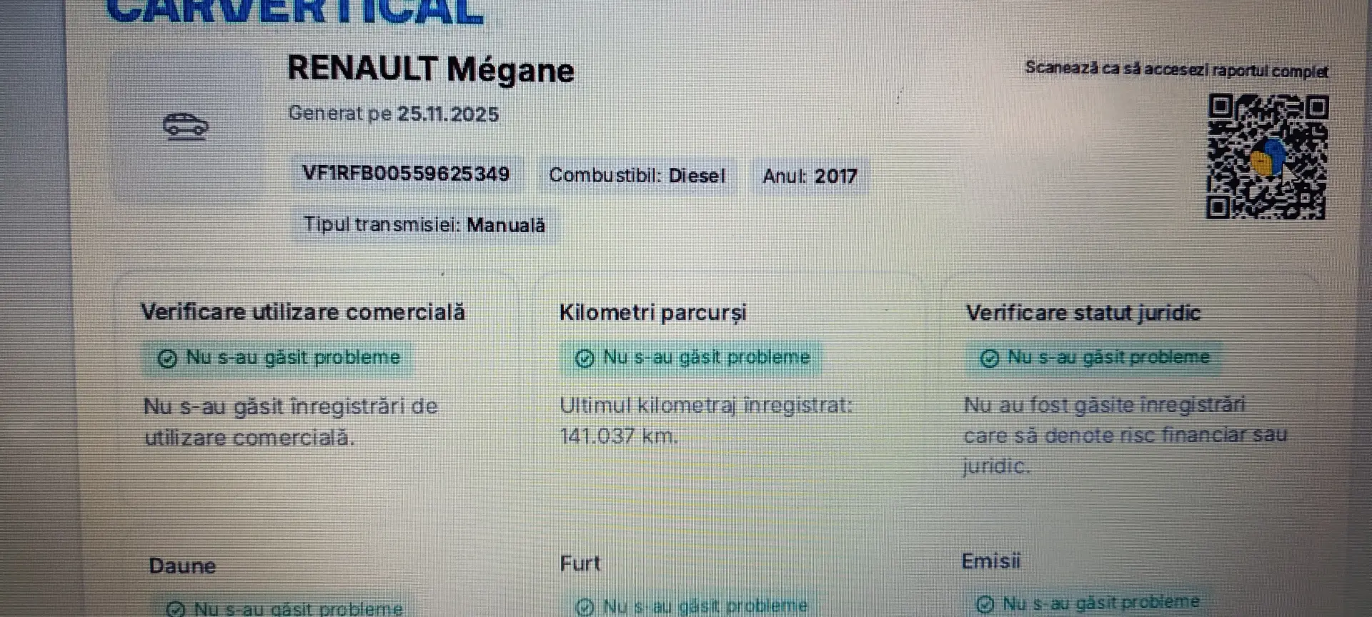 Renault Megane 1.5 dCi DIESEL 110 CP EURO 6 FARA AD BLUE