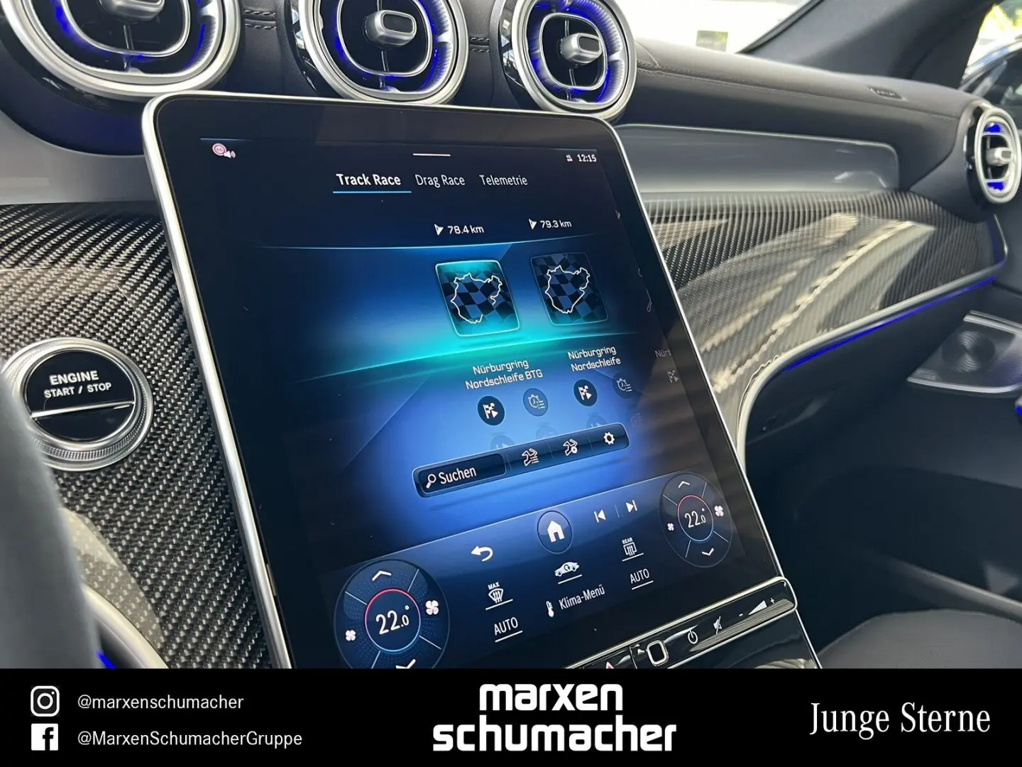 AMG GLC 63 S E PERF Drivers Pano Bur3D AHK Night