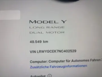 Model Y Long Range AWD  Klimaautomatik Rückfahrk