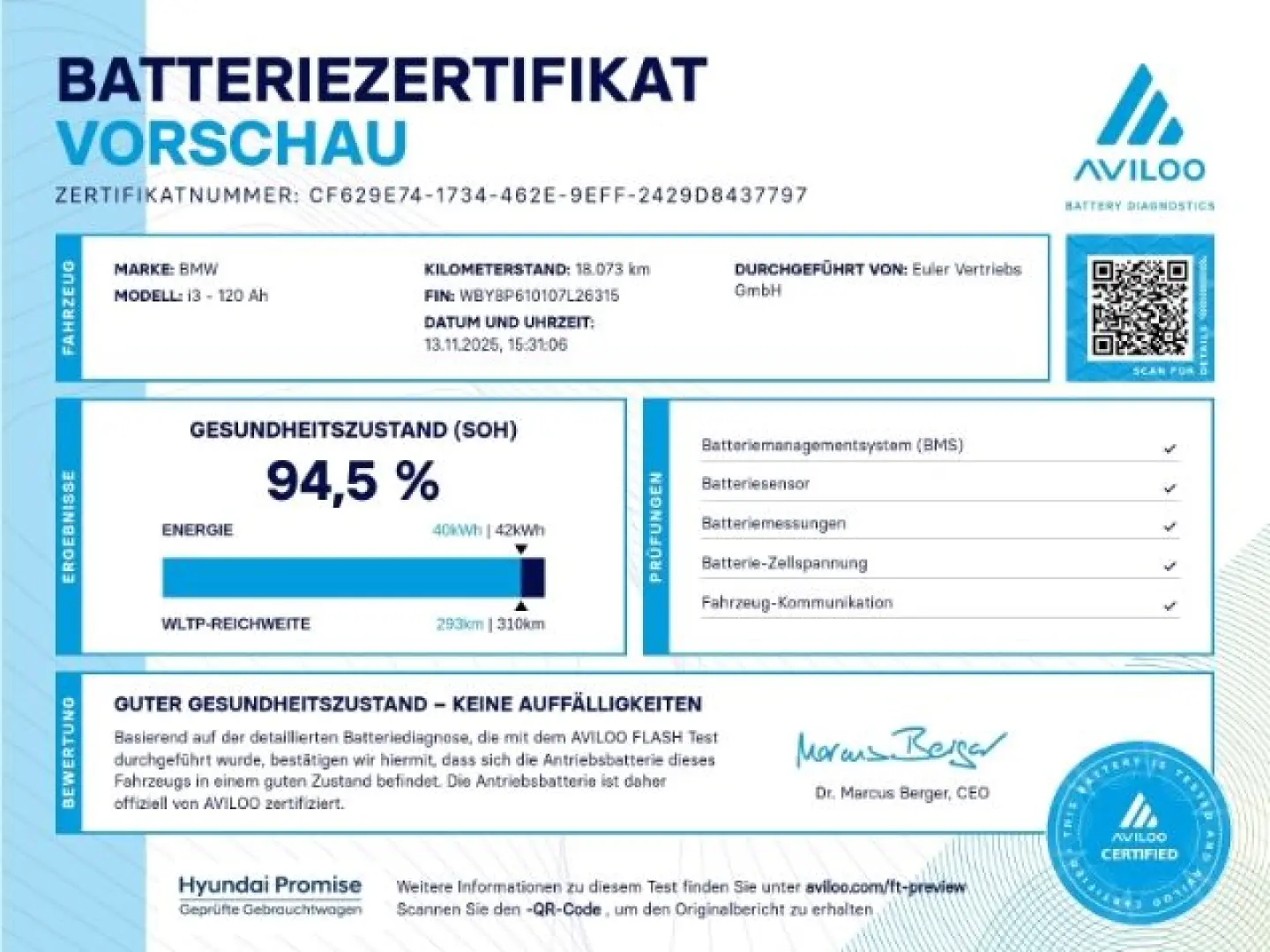 i3 s I3S 120Ah Navi Klimaautom DAB Keyless Entry