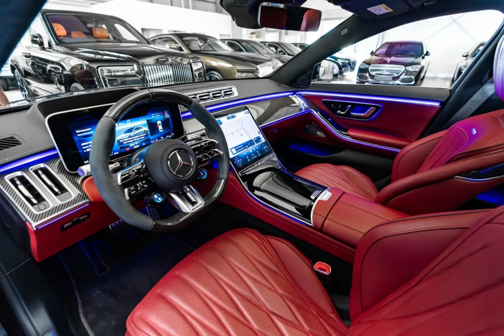 S 63 AMG e 4M Perf   Red Interior   Carbon