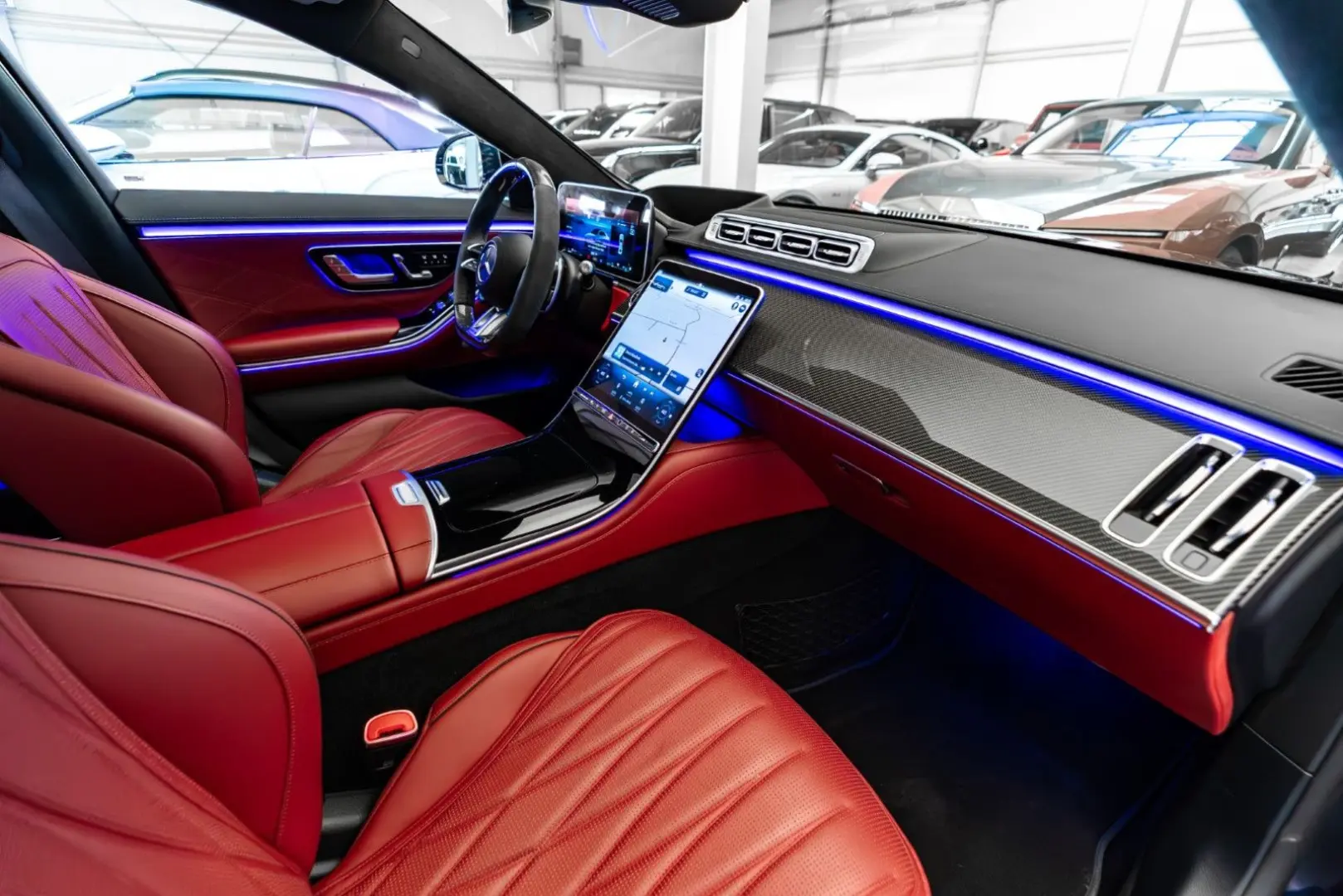 S 63 AMG e 4M Perf   Red Interior   Carbon