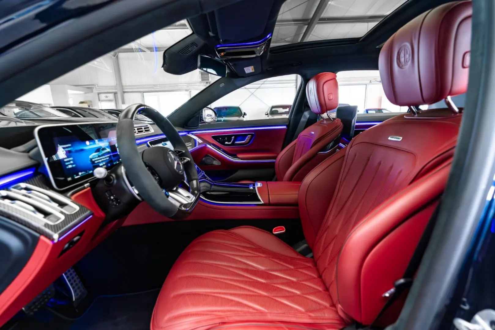 S 63 AMG e 4M Perf   Red Interior   Carbon