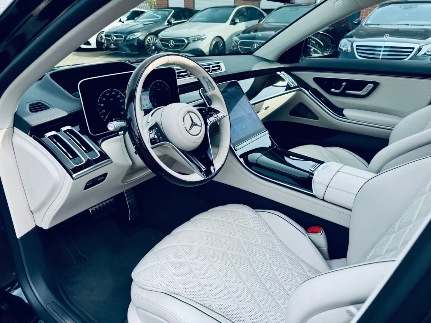 S 450 Long AMG Line NAPPA BEIGE 3xTV CHAUFFEUR