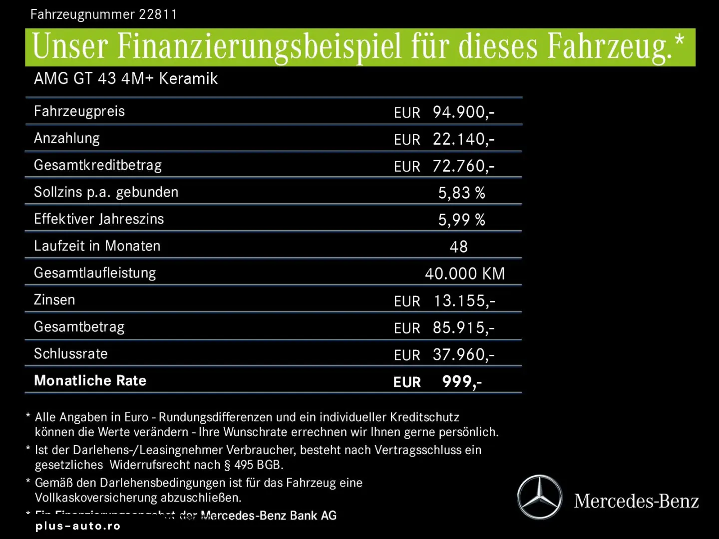 AMG GT 43 4M  Keramik Burmester High-End Massage