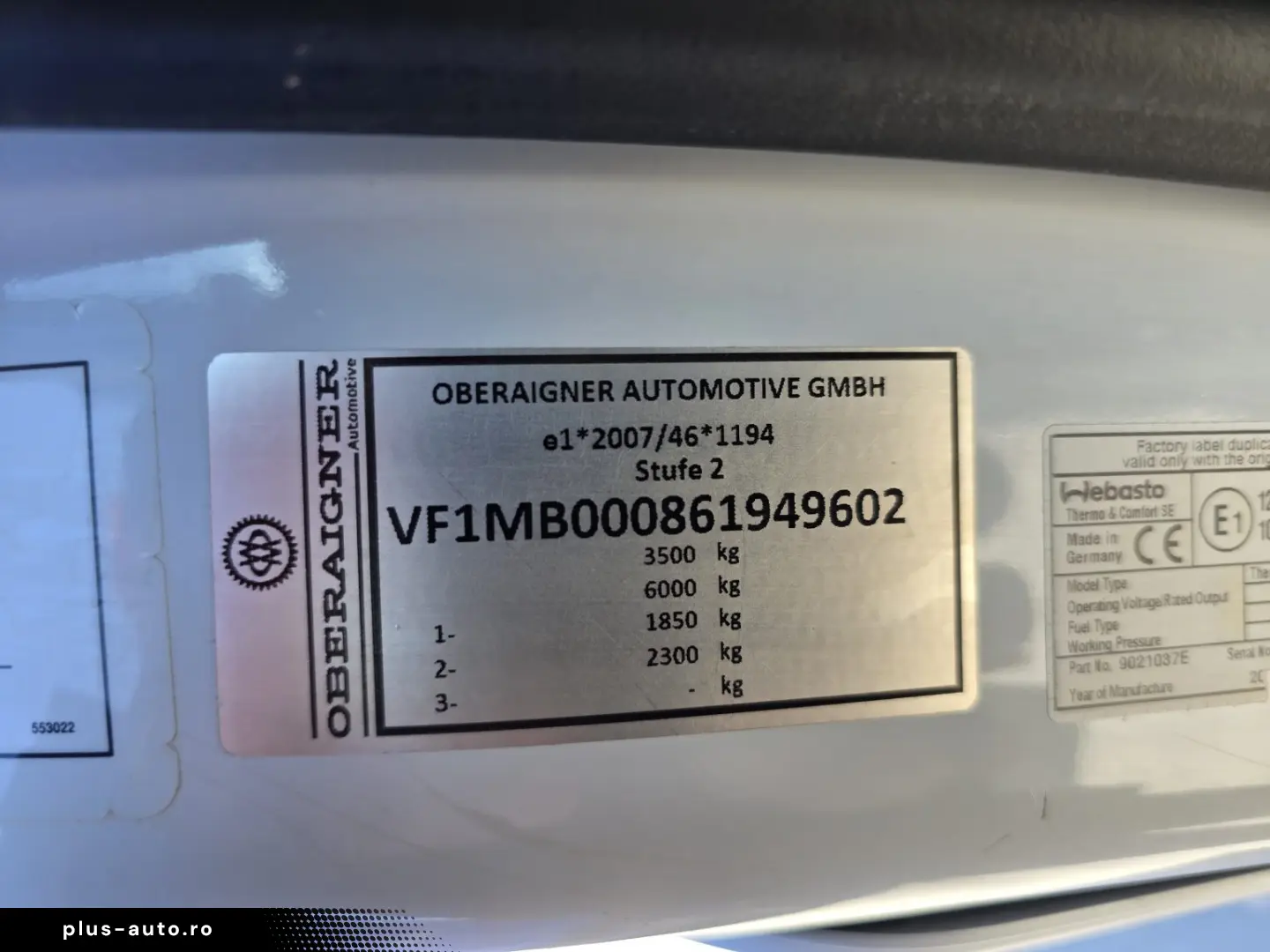 RENAULT MASTER 4X4 WEBASTO 7 LOCURI BENA