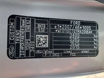 FORD CUSTOM VAN TREND L1H1 FWD