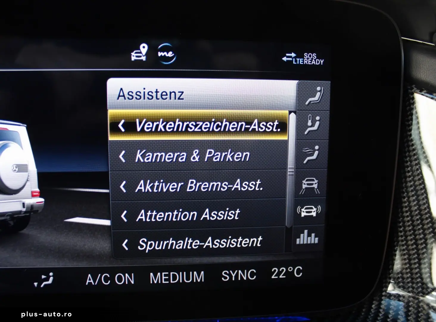 G63 AMG VOLL  CARBON LEDER-ROT TV-FOND STANDHZG