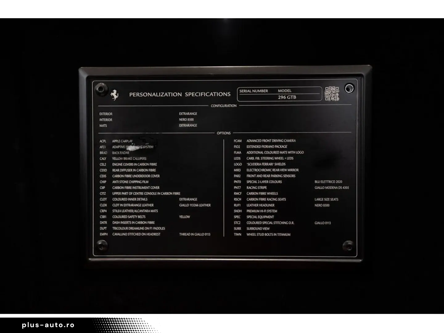 FERRARI 296 GTB  Assetto Fiorano FULL CARBON