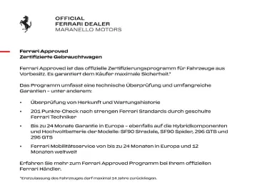 FERRARI 296 GTB  Garantie bis 2030 Carbon LED Lift JBL