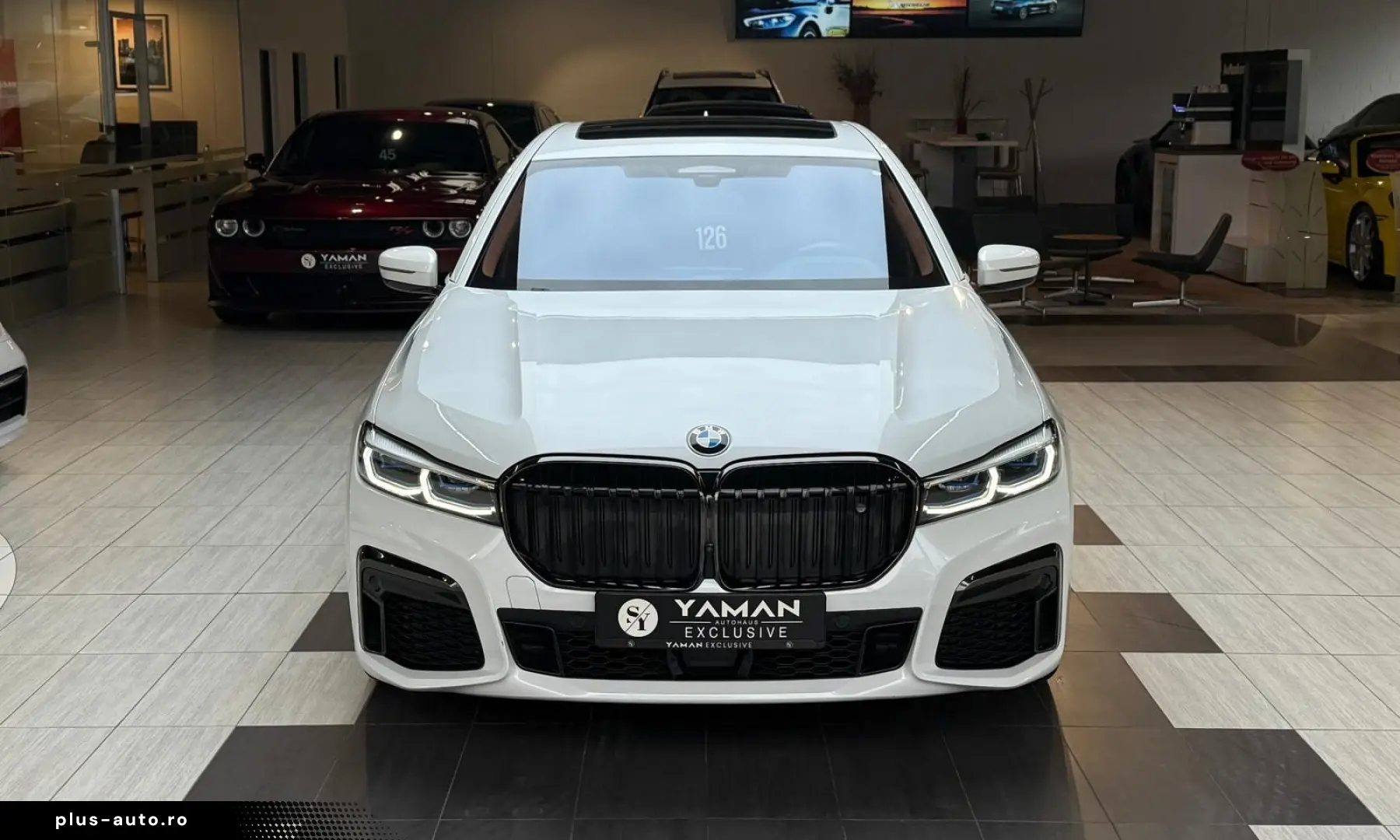 BMW 740dL Lang M Sport Lounge Tisch 3xTV B&W 100%Vol