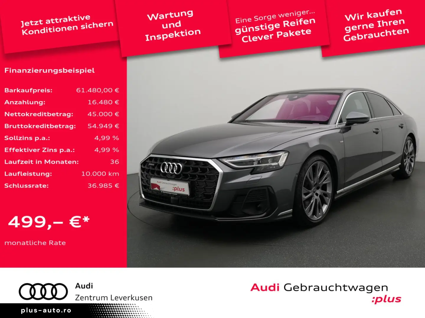 AUDI A8 S line PANO AHK RAUTE LUFT ACC LEDER MASSAGE