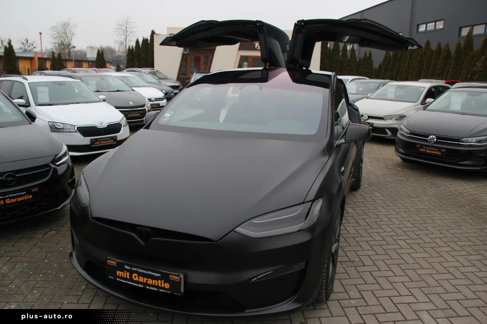 TESLA Model X Plaid Yoke-Lenkrad Garantie Mattfoliert