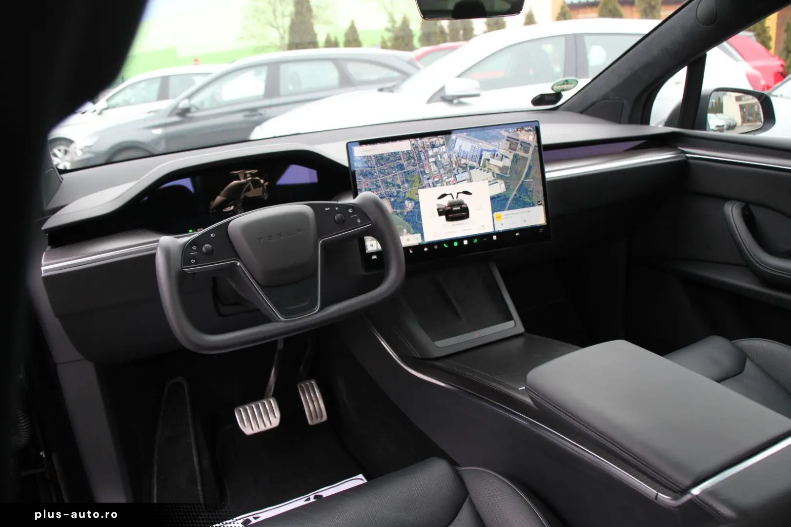 TESLA Model X Plaid Yoke-Lenkrad Garantie Mattfoliert